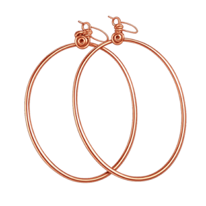 Copper Earrings Oval