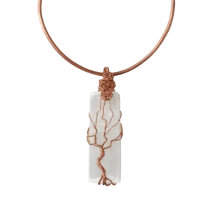 Selenite Tree of Life Large Pendant