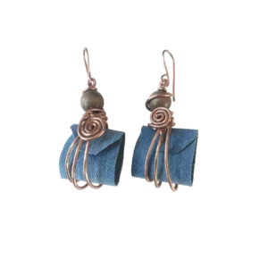 Denim Packet Book Earring