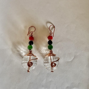 Red, Black & Green Acrylic Beads